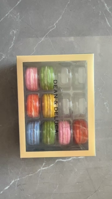12 Paletten Kunststoffverpackung Makaron Transparente Box Verpackung Makaron Teller Verpackung Passende Anpassung