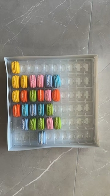Macaron 60 Transparente Macaron-Tray Verpackung Handgefertigte Schachtel Schokoladenverpackung