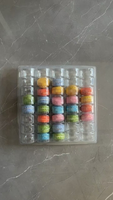 Macaron 40 Transparente Handgefertigte Box Macaron Tray Verpackung Schokolade Verpackung Ober- und Unterdeckung Kuchenverpackung Lieferant