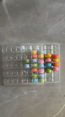 Macaron 40 Transparente Handgefertigte Box Macaron Tray Verpackung Schokolade Verpackung Ober- und Unterdeckung Kuchenverpackung Lieferant
