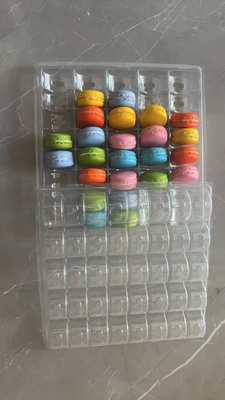 Macaron 40 Transparente Handgefertigte Box Macaron Tray Verpackung Schokolade Verpackung Ober- und Unterdeckung Kuchenverpackung Lieferant