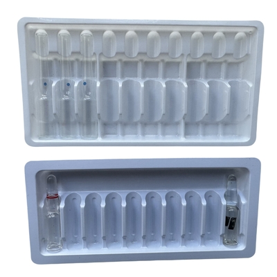 PET-Blister-Verpackungsplatte 1 ml 2 ml Wasser-Injektionsmedikamenten Ampulle-Platte Anpassung