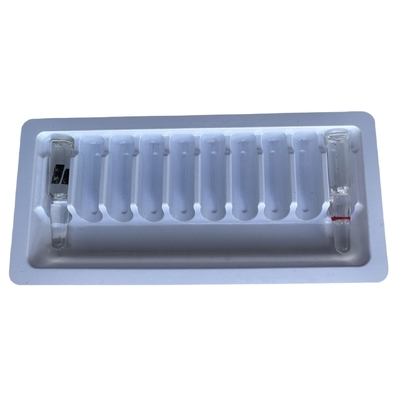 PET-Blister-Verpackungsplatte 1 ml 2 ml Wasser-Injektionsmedikamenten Ampulle-Platte Anpassung