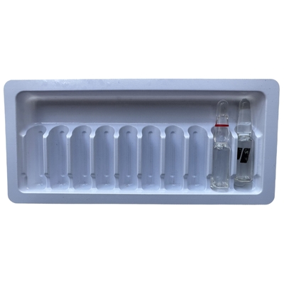 PET-Blister-Verpackungsplatte 1 ml 2 ml Wasser-Injektionsmedikamenten Ampulle-Platte Anpassung