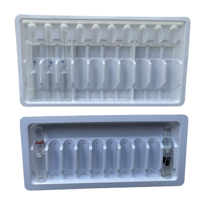 PET-Blister-Verpackungsplatte 1 ml 2 ml Wasser-Injektionsmedikamenten Ampulle-Platte kundenspezifisch Großhandel