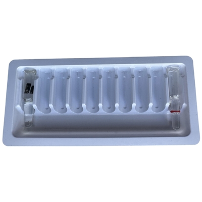 PET-Blister-Verpackungsplatte 1 ml 2 ml Wasser-Injektionsmedikamenten Ampulle-Platte kundenspezifisch Großhandel