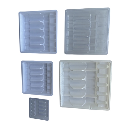 PET-Blister-Verpackungsplatte 1 ml 2 ml Wasser-Injektionsmedikamenten Ampulle-Platte kundenspezifisch Großhandel