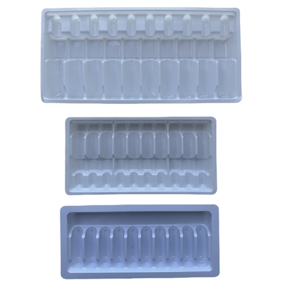 PET-Blister-Verpackungsplatte 1 ml 2 ml Wasser-Injektionsmedikamenten Ampulle-Platte kundenspezifisch Großhandel