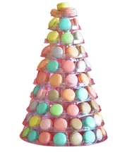 Machen Sie Macaron-Verpackungen aus Kunststoff mit PET-Innenbehälter individuell