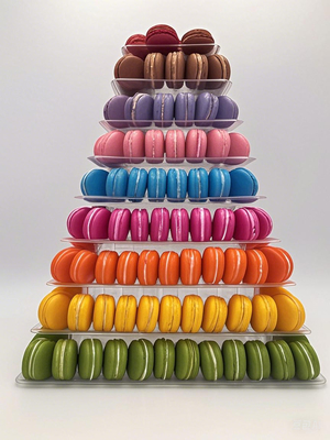 Macaron-Showstand 13-stöckige Macaron-Showstand 13-stöckige Macaron-Showstand Mehrzweck-Macaron-Showstand Mehrzweck-Macaron-Turm