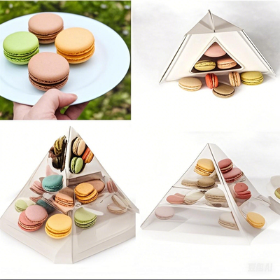 Macaron Top und Bottom Cover Verpackung Geschenkbox Top und Bottom Cover Verpackung Schokolade Top und Bottom Cover Verpackung Welt Cover Verpackung Plastik Macaron Tray