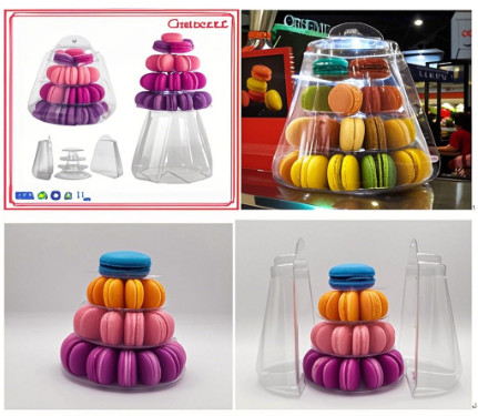 Macaron 48 Verpackung Macaron Kunststoffschalen Macaron Geschenkkartons Spritzgießerei