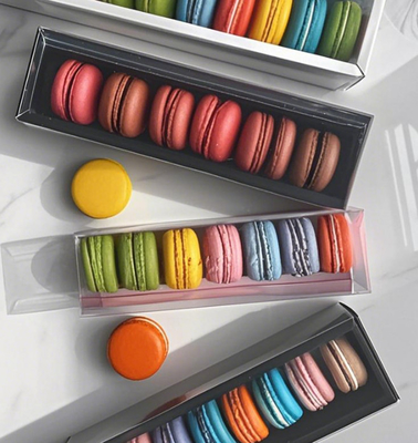 Macaron Top und Bottom Cover Verpackung Geschenkbox Top und Bottom Cover Verpackung Schokolade Top und Bottom Cover Verpackung Welt Cover Verpackung Plastik Macaron Tray