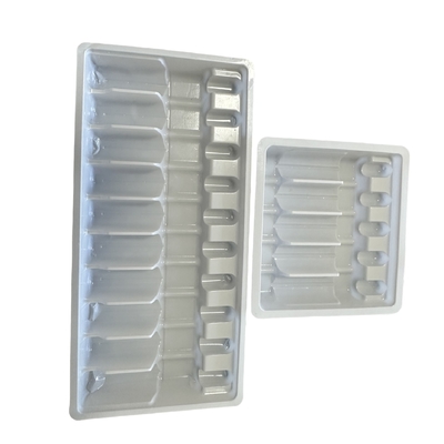 Maßgeschneiderte PET-Fläschenteller für 1 ml~10 ml Wasser-Injektionsfläschchen, Maßgeschneiderte Medizin-Fläschenteller Verpackung