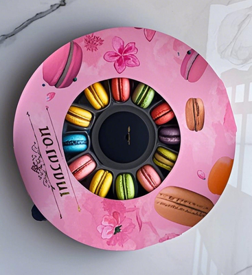 OEM Makkaron Verpackungskiste High-End Französisch Dessert-Box 6-Getreide transparente Schublade