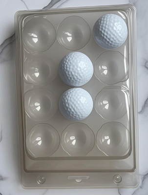 12 Golfbälle Transparente Verpackung Kunststoffbox Verpackung Golfball Verpackung