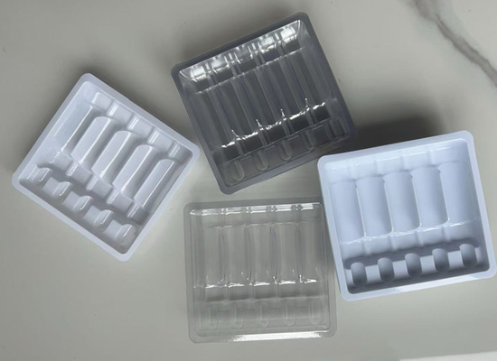 Kundenspezifische 5 * 5 ml Ampullen Kunststoff Innen 2 * 10 ml Wasser Injektion orale Flüssigkeit Xylin Flasche Tray Blister Box