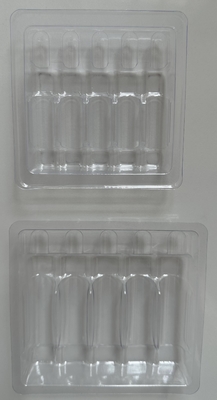 PET-Polyethylenterephthalat Ampulle-Tray Anpassung Großhandel 1ml 2ml 5ml 10ml Wasser-Injektions-Ampulle-Tray Anpassung