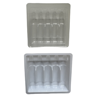 PET-Polyethylenterephthalat Ampulle-Tray Anpassung Großhandel 1ml 2ml 5ml 10ml Wasser-Injektions-Ampulle-Tray Anpassung