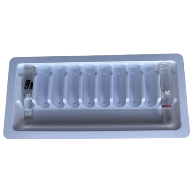 PET-Polyethylenterephthalat Ampulle-Tray Anpassung Großhandel 1ml 2ml 5ml 10ml Wasser-Injektions-Ampulle-Tray Anpassung