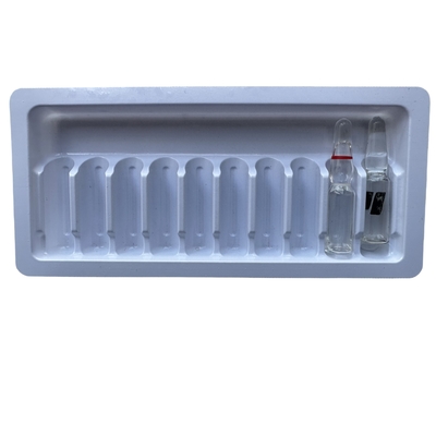 PET-Polyethylenterephthalat Ampulle-Tray Anpassung Großhandel 1ml 2ml 5ml 10ml Wasser-Injektions-Ampulle-Tray Anpassung