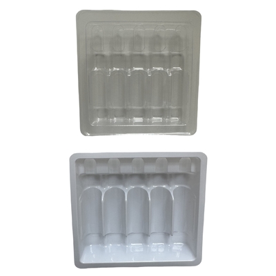 PET-Polyethylenterephthalat Ampulle-Tray individuell Großhandel 1ml 2ml 5ml 10ml Wasser-Injektions-Ampulle-Tray individuell verpackt