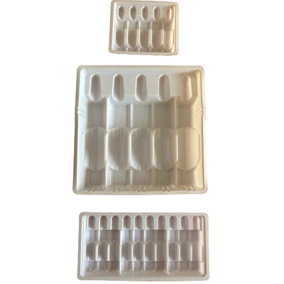 PET-Polyethylenterephthalat Ampulle-Tray individuell Großhandel 1ml 2ml 5ml 10ml Wasser-Injektions-Ampulle-Tray individuell verpackt