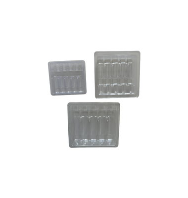 Blister Tray Verpackung für Wasser Injektion 1ml 2ml 5ml 10ml PET Ampulle Tray Anpassung
