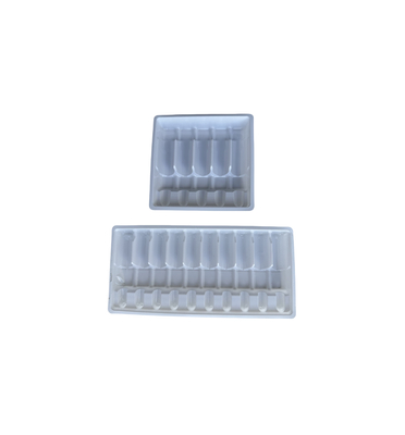Zusammengepasste Blister Tray Verpackung zur Wasserinjektion 1ml 2ml 5ml 10ml PET Ampuller Tray