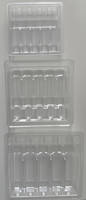 Blister Tray Verpackung für Medizin Wasser Injektion 1ml 2ml 5ml 10ml PET Ampulle Tray Anpassung