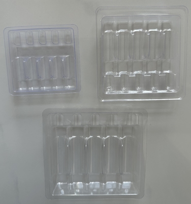Blister Tray Verpackung für Medizin Wasser Injektion 1ml 2ml 5ml 10ml PET Ampulle Tray Anpassung