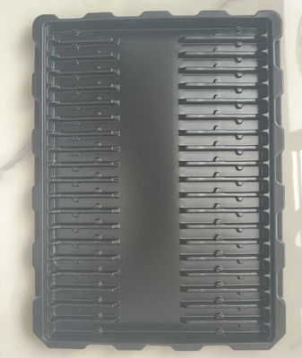 Anti-statische schwarze PS-Blister-Bett für elektronische Komponenten Hardware-Zubehör schwarze Kunststoff-Innenbett