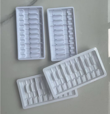 Kundenspezifische 10 Kunststoff-Inneneinsätze für 2-ml-Ampullen, 2 Sätze mit 10-ml-Wasserinjektionsflüssigkeit, orale Flüssigkeit, Spritzentabletts und Blisterverpackungen für Kunststofftabletts