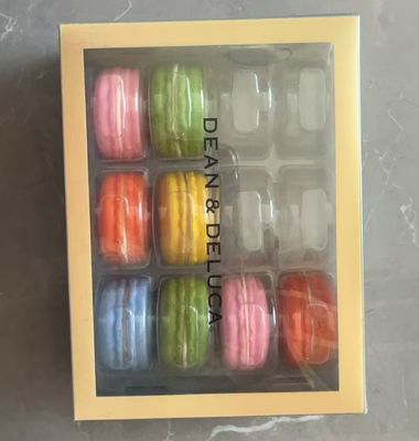 Transparentes, umweltfreundliches und anpassbares Macaron-Kunststofffach für Lebensmittelverpackungen