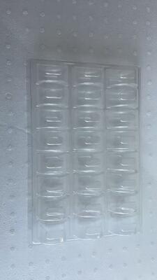 25 Macaron Plastic Trays - Food Grade PET, 0.55mm Thickness, Reusable Macaron Packaging Tray
