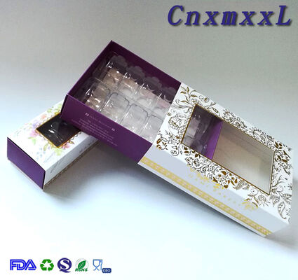 Macaron-Schublade, feine Schublade, Klappschublade, Schokoladenbox, Broschüre, Werbeblatt - alles zur Anpassung.