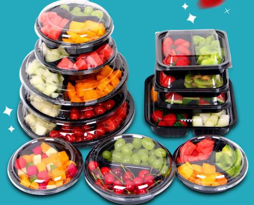 Customizable Recyclable PET Fruit Packaging Box with Heat Sealing for Tomatoes and Produce