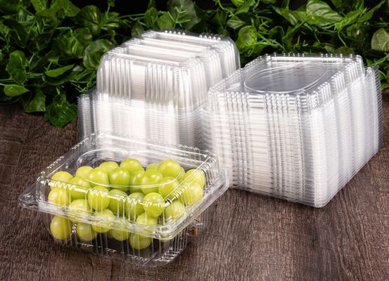Maßgeschneiderte PET-Kunststoff-Blisterverpackungsbox mit Heißsiegelung und recycelbarem Material für Obst- und Tomatenverpackungen