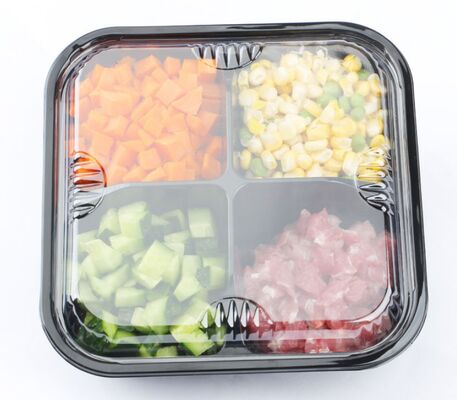 Customized Design Recyclable PET Transparent Fruit Box with Heat Sealing for Grape and Tomato Packaging