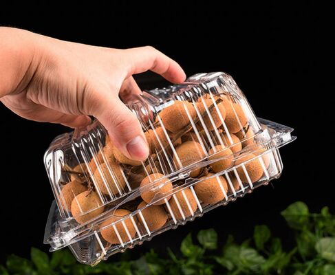 Customized Design Recyclable PET Transparent Fruit Box with Heat Sealing for Grape and Tomato Packaging