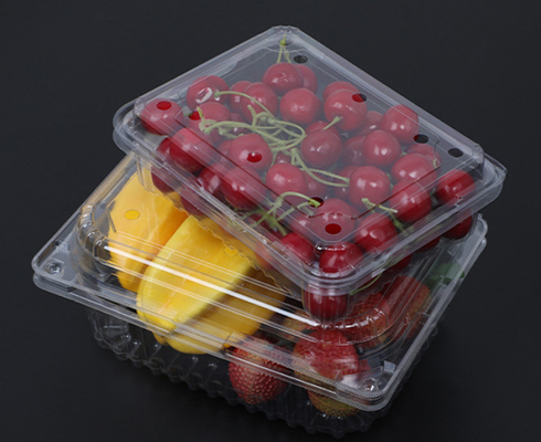 Anpassbare Obstverpackungsbox mit recycelbarem PET und Heißsiegelung für perfekten Schutz