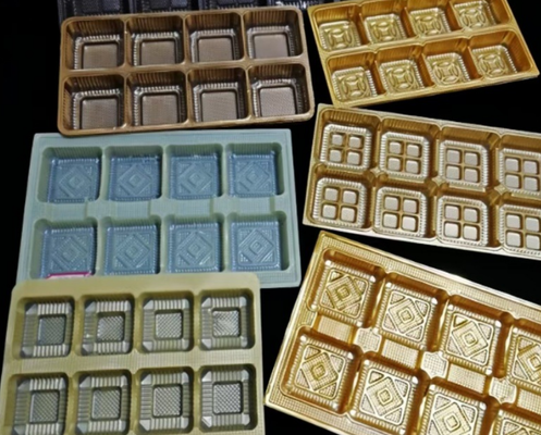 Transparentes, umweltfreundliches und anpassbares Macaron-Kunststofffach für Lebensmittelverpackungen