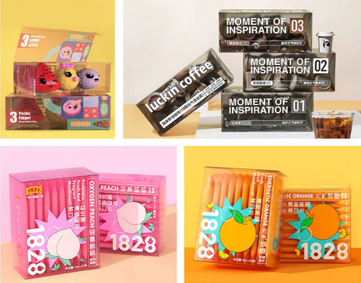PVC-transparente Kunststoffverpackungsbox, PET-Faltverpackungsbox zum Tiefziehen, strukturierte, matte Verarbeitung allgemeiner Geschenkverpackungsboxen
