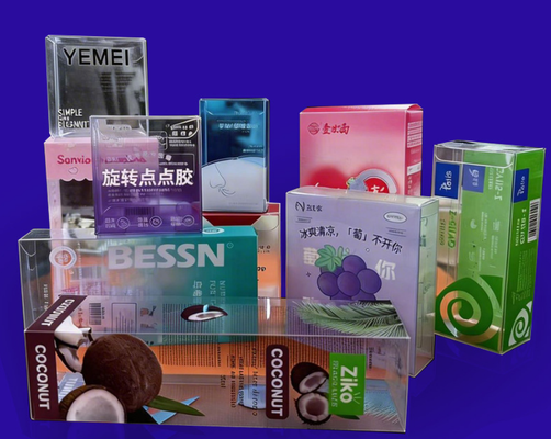 Hook PVC transparente Verpackungskiste, Ohrförmige Kunststoffkiste für Haustiere, PP-Frost-Videokaste für die Aufbewahrung von Kunsthandwerksgütern, Anpassung