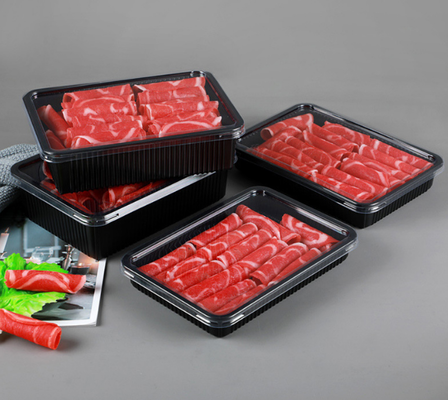 Plastikkisten für Obst, Obstschalen, Fleischverpackungskisten, Gemüseverpackungskisten, Fast-Food-Kisten, Kekskisten, Kuchenkisten sowie transparente Kisten und gedruckte Kisten.