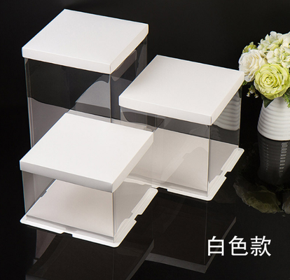 Volltransparente Kuchenbox - 4 Zoll, 6 Zoll, 8 Zoll, 10 Zoll, 12 Zoll, extra hohe Doppelschicht Geburtstagskuchenbox Verpackungsbox