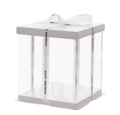 Volltransparente Kuchenbox - 4 Zoll, 6 Zoll, 8 Zoll, 10 Zoll, 12 Zoll, extra hohe Doppelschicht Geburtstagskuchenbox Verpackungsbox