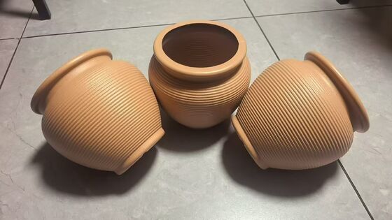 Moderner, minimalistischer Blumentopf aus HDPE-Keramik mit mehreren Größen und langer Lebensdauer für die Heimdekoration