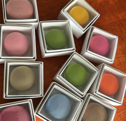 Eco-Friendly Transparent Macaron Plastic Tray with Custom Printing for Food Packaging