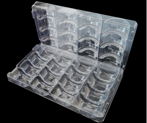 individual cavity macaron box compartment macaron container stackable macaron clamshell lock‑closure macaron box raised dome lid box